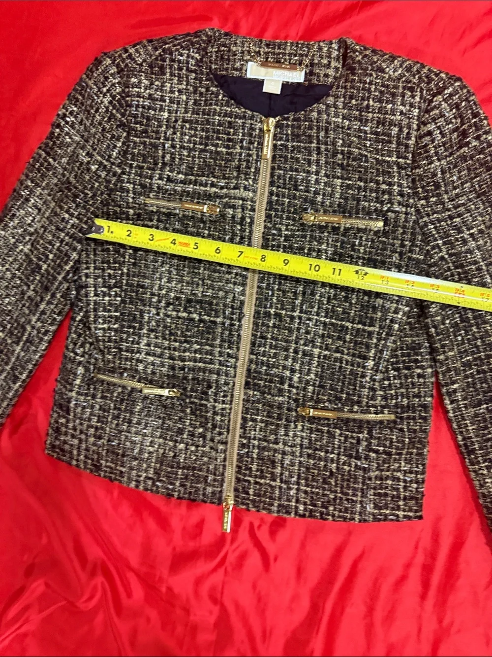 WOW POSHMARK - Authentic Michael Kors NWOT Tweed Style Gold & Black